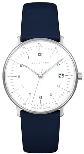 JUNGHANS max Bill Damen-Quarzuhr Dunkelblau 47/4556.02