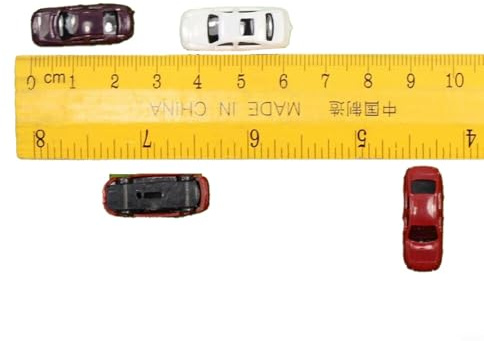 50 Stück Modellautos Kunststoff 1:220 Maßstab Z Spur Teile für Modellbahn Layout Zubehör Bausatz