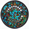 Mosaikschale Tonschale Glasschale Dekoschale Mosaik Kunsthandwerk Glassteine Deko rund Spiegel M Color Blau
