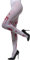 Smiffys Collants opaques, Blanc, avec éclaboussure de sang Halloween
