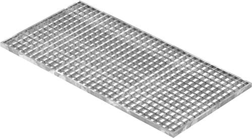 Fenau - 490 x 990 x 20 mm - Gitterrost, MW: 30/30 mm, verzinkt, Rost für Zarge: 500 x 1000 x 23 mm, Bau-Normrost für Lichtschacht