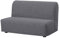 Soferia Sofabezug Kompatibel Mit LYCKSELE 2er-Bettsofa Sofaüberzug Sofaüberwurf Sofaschoner Cover Einfache Reinigung Allergiefrei Naturel Grau