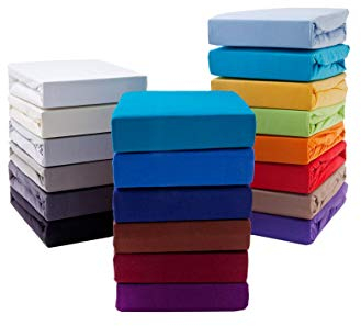 Premium Boxspringbett Spannbettlaken 180-200 x 200-220 cm, Spannbetttuch Bettlaken für Boxspringbett und Wasserbett, Oeko-TEX Made IN Green, Matratzen bis 35cm, Nougatbraun