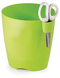 Macetero para hierbas MEDRA + tijeras para hierbas, 15 cm, color verde lima