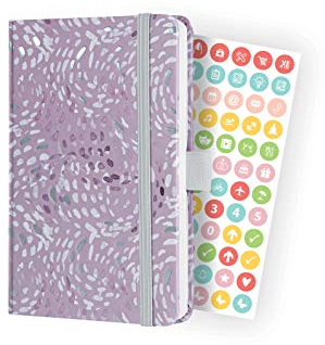 SIGEL J2312 Wochenkalender Jolie 2022 - Purple Glam - ca. A6 - violett - Hardcover - 174 Seiten - mit vielen Infos und praktischen Stickern - FSC-zertifiziert - Terminplaner