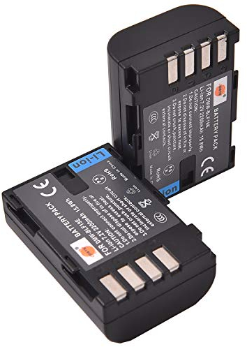 DMW-BLF19E DSTE Lot de 2 batteries de rechange compatibles avec DMW-BLF19 et Panasonic Lumix DMC-GH3, DMC-GH3GK, DMC-GH3H, DMC-GH3HGK, DMC-GH3K Body, DMC-GH4H, DMC-GH4H et DMC-GH4
