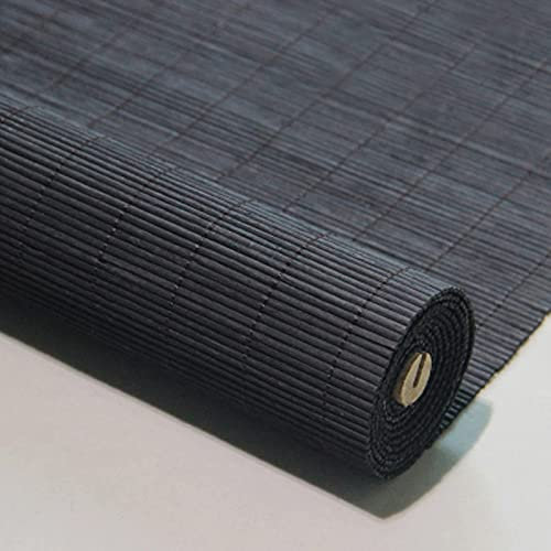 FZYE Schwarzes Retro-Bambus-Rollo,Bambus-Rollo mit Zubehör,UV-Schutz-Rollo,Balkone/Teestuben/Studien Bambus-Rollo, natürlich atmungsaktiv (130x280cm/51x110in)