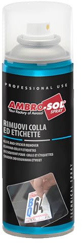 1 bomboletta di Rimuovi Colla ed Etichette spray da 200ml, di colore bianco tenue, ideale per rimuovere adesivi etichette e colla senza lasciare residui - F