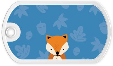 gutmarkiert – Personalisierter Taschenanhänger für Kinder – Personalisierter Anhänger mit Namen und Telefonnummer – Perfekt als Schlüselanhänger oder Kofferanhänger für Kinder – Fuchs