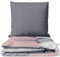 Leonado Vicenti Bettwäsche 200x200 Baumwolle Renforce Rosa Grau King Size Schlafzimmer Set mit Doppel Kissenbezug Wendebettwäsche...