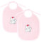 Lashuma 2 Stück Baby Lätzchen mit Stick: Katze, Sabberlätzchen rosa 25x30 cm, Mädchen Kinderlatze zum Binden