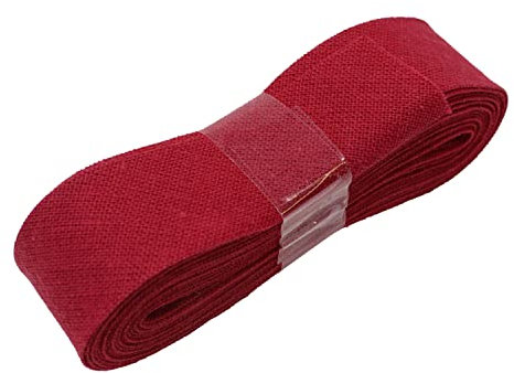 3 Meter Schrägband 20mm Breite in Unifarben - Biasband - zum Einfassen oder Verzieren von T-Shirts, Tischdecken, Deko und vieles mehr - weinrot (68)