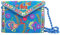 Craft Trade Rajasthani Mini Clutch-Taschen für Frauen Indisch Jaipuri-Kunst Handtasche für Damen Handbestickte Clutch Umhängetasche für Hochzeits Party und Geschenke - Himmelblau