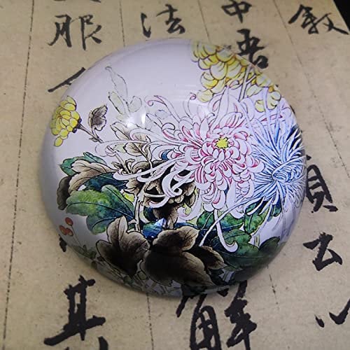 Kristallkugel Chrysantheme Blumen Halbkugel Glas Halbkugel Briefbeschwerer Heimdekoration Ornamente Kugel Miniatur Kreative Geschenke