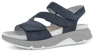 Gabor Damen Plateausandalen, Frauen Sandalen,Wechselfußbett,Strandschuhe,Plateausandaletten,Dicke Sohle,bequem,Sommerschuhe,Blue,37.5 EU / 4.5 UK