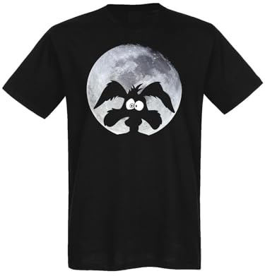 Looney Tunes Coyote Moonlight Herren T-Shirt schwarz, Größe:XL
