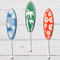 Tropical Surfboard Wandhaken, 3 Stück, blau/grün/rot, Strandthema-Haken, 22,9 cm hoch