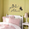 Adesivo Adesivo Da Parete In Vinile Con Nome Personalizzato E Farfalle For La Cameretta Della Bambina, Adesivi Murali Rimovibili Personalizzati For La Camera Da Letto, Adesivi Murali Con Nome