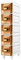 AVSMGP Kleiner Badezimmer-Bodenschrank 3/4/5/6Stufen Schmaler Badezimmer-Organizer Vielseitiger Lückenschrank mit Schubladen für kleine Räume,B,5Tier