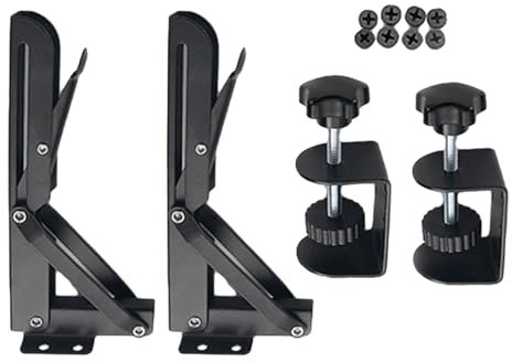 Glanhbnol Foldable Bracket Shelf For Desktop Computer Stand For Desk Desktop Shelves Desk Keyboard Tray Desk Shelf Desktop Black Clip Design For Stand For Keyboards