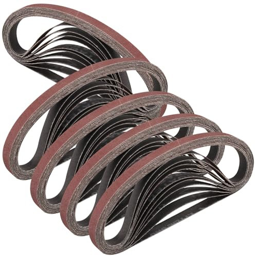 STEBRUAM Nastri Abrasivi 13 x 457 mm,50PCS 100 grana Levigatrice a Nastro