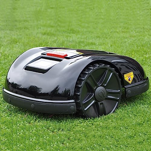 Robot Intelligent Auto-tondeux, Tondeuse à Gazon robotique 85 W, Tondeuse de Jardin Auto-chargeuse, Navigation gyroscopique contrôlée par Application WiFi et auvent Automatique, Parfait pour Un entr