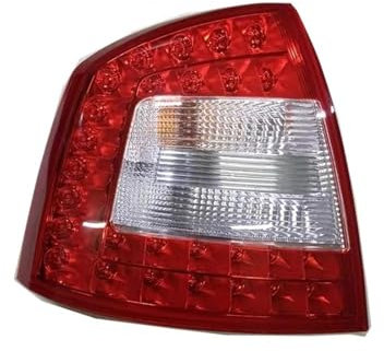 KAGINY Heckleuchte LED Auto Hinten Rücklicht Hinten Stoßstange Licht Rücklicht Bremsleuchte Rücklicht Montage Für Skoda Octavia A6 2010-2014 Rücklichtaustausch(Left side)