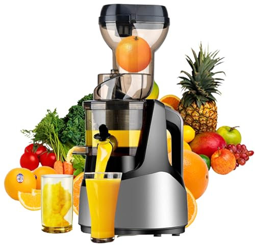 Cold Press Juicer, Slow Masticating Juicer Machines, nama juicer, Juicer Machine with 200w Large Feed Chute, Fit Whole Vegetables and Fruits, Easy to Clean lime