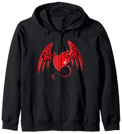 Cuore del diavolo Felpa con Cappuccio