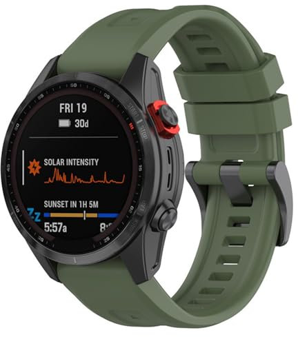 Gittos 22mm Quick Fit Armband für Garmin Fenix 8 47mm/Fenix 7/Fenix 7 Pro/Fenix 6/EPIX/EPIX Pro, Weiches Silikon Sport Uhrenarmbänder für Garmin Forerunner 745/955/965/Approach S70 47mm/S62/MARQ GEN2