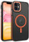 YINLAI for iPhone 11 Case Compatible with Magsafe Magnetic Translucent iPhone 11 Phone Case Slim Protection Case for iPhone 11 6.1, Black/Orange