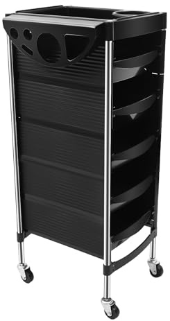 6 Lagen GroßEs FassungsvermöGen Friseurwagen Arbeitswagen Rollwagen Kosmetikwagen Stapelboy Bedienungswagen Salonwagen Salon Trolley Beauty Hair Spa Rolling Friseur Lagerung Cart Schubladen