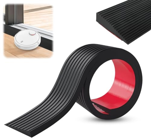 Occzin Rampa soglia per porta 900 x 80 x (10-30) mm 3,0 cm di altezza, rampa in gomma autoadesiva in gomma massiccia, rampa antiscivolo per sedia a rotelle per deambulatore, passeggino, scooter