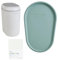 Shnuggle Changing Essentials Bundle - Squishy Changing Mat, Eco-Touch Nappy Bin + Better Bag Nappy Liners - Wipeable, Odor-Locking + Eco-Friendly (Eucalyptus)