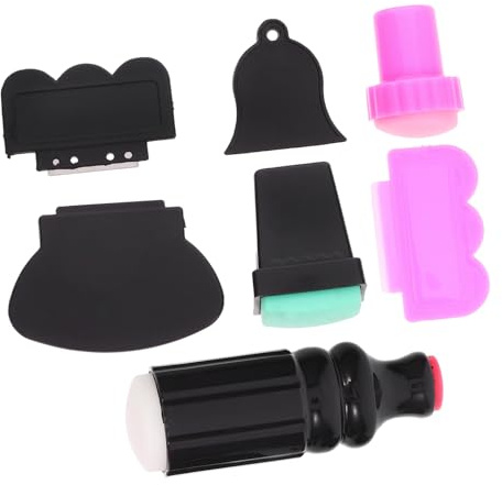 Gatuida 7pcs Nail Stamper and Scraper Set with Polish Stamping Tools for Manicure and Pedicure Nail Art Accessories