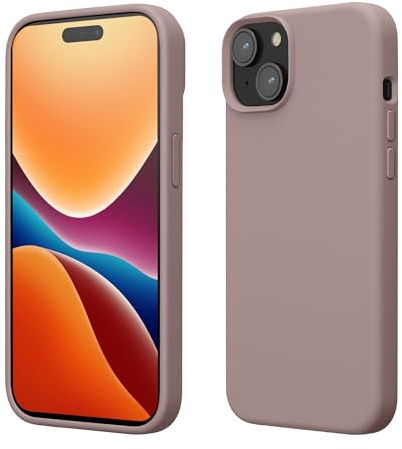 kwmobile Case for iPhone 15 Case - Soft TPU Silicone Cover - Nude Lilac
