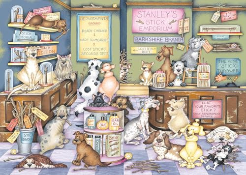 Ravensburger Linda Jane Smith Dapper Dogs No.2: Stanley's Stick Emporium 1000pc Adult Jigsaw puzzle