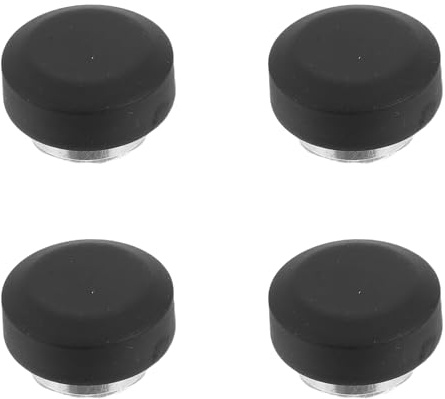 Tofficu Lot de 4 Clips de Fixation Muraux Ronds Noirs en Métal pour Miroir sans Cadre Épaisseur 4,5-6 Mm – Support Robuste et Ajustable pour Miroir Rond de Salle de Bain – Matériel