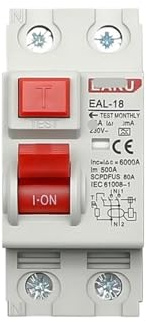 Disjoncteur électromagnétique à courant résiduel 2P 30mA Type A, interrupteur de sécurité différentiel(2P 10A)