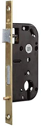 Bricard 2654 Serrure à encastrer pour Porte D’Entrée, axe 45 mm, Profil Rond pour Bloctout, Supersûreté, Chifral Rond. Coloris Noir