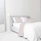 MB Warenhandel24 Bettenset Zubehör 4-Teilige Hochwertige Satin-Bettwäsche Uni Wende Weiss/Silber 2X 135x200 Bettbezug + 2X 80x80 Kissenbezug (Wende Weiss/Silber)
