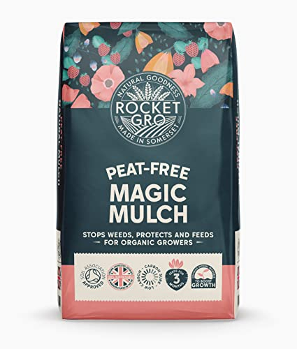 RocketGro Organic Magic Mulch - 50L - Chemical-Free Natural Garden Mulch, Eco-Friendly Organic Fertilizer for Soil Enrichment, Enriched with N:P:K, Microbes & Nutrients