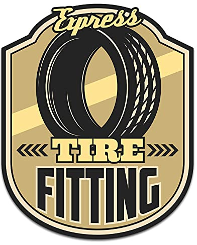 Retro Vintage Aufkleber -Finest Folia Sticker Old School Ace Kult Rockabilly (R148-7 Tire Fitting)