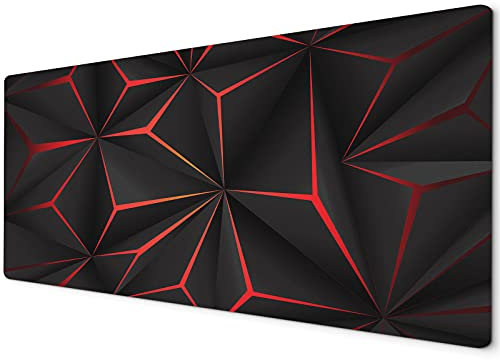 XL Gaming Mouse Mat - Black, Grey and Red - 900 x 400 mm