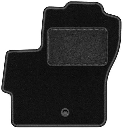Velours-Fahrermatte passend für Mazda 3 I BK 2003-2009, Schwarz, LUX | passend für Schrägheck; Velours-Teppich (Polypropylen), ca. 6,5 mm; rutschfest, ovale Befestigungen (Typ OWAL)
