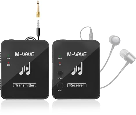 Btuty WP-10 2.4GHz Auricular inalámbrico Monitor Sistema de transmisión Recargable Transmisor y Receptor
