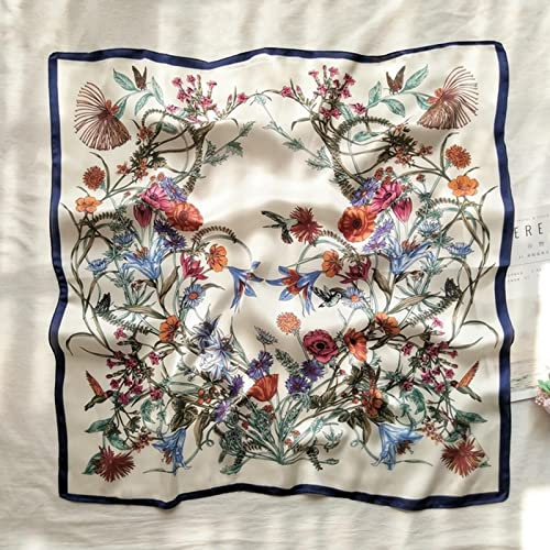 SERUMY Schal Frühlings Sommerschal Kleiner Quadratischer Schal Weiblich Koreanische Künstlerische Dekorative Blumenhals Chief Schal Frauen-1