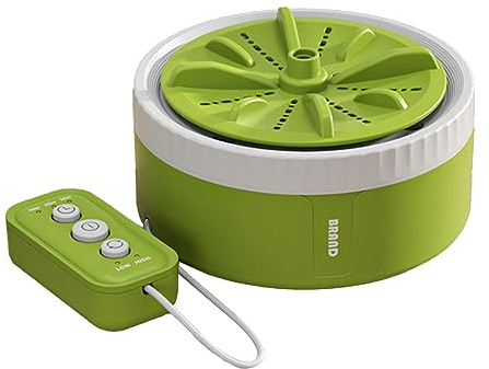 Roadoor Tragbare Waschmaschine, tragbare Mini-Geschirrspüler für Waschbecken, Turbinenwaschmaschine mit USB, Ultraschallwaschmaschine für Zuhause, Geschäft, Reisen, Studentenzimmer, Wohnmobil Grün