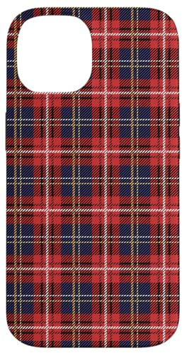 Rot Plaid Tartan Kariert Muster Telefon Hülle für iPhone 14