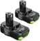 PEYESTEN Lot de 2 batteries de rechange 3,0 18 V pour batterie lithium-ion Ryobi 18 V, compatible avec batterie ONE+ 18 V P103 P104 P105 P107 P108 et outils électriques